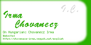 irma chovanecz business card